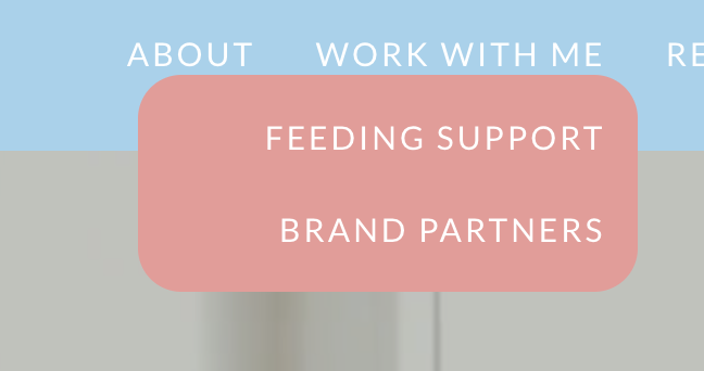 speech therapy website design navigation bar