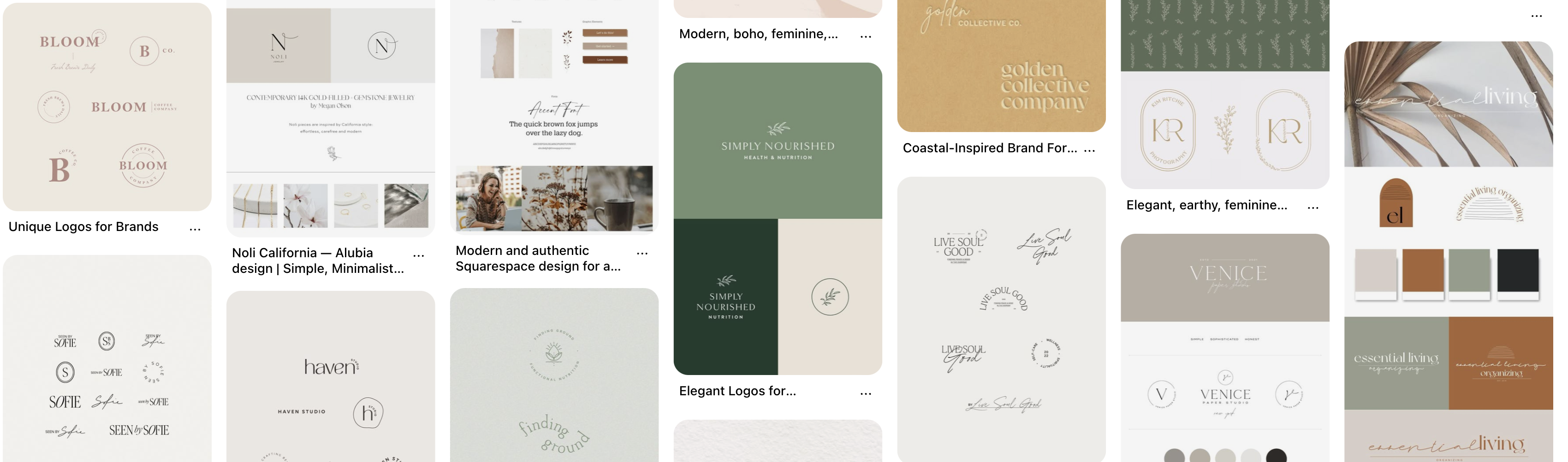 moodboard for a branding for dietitians